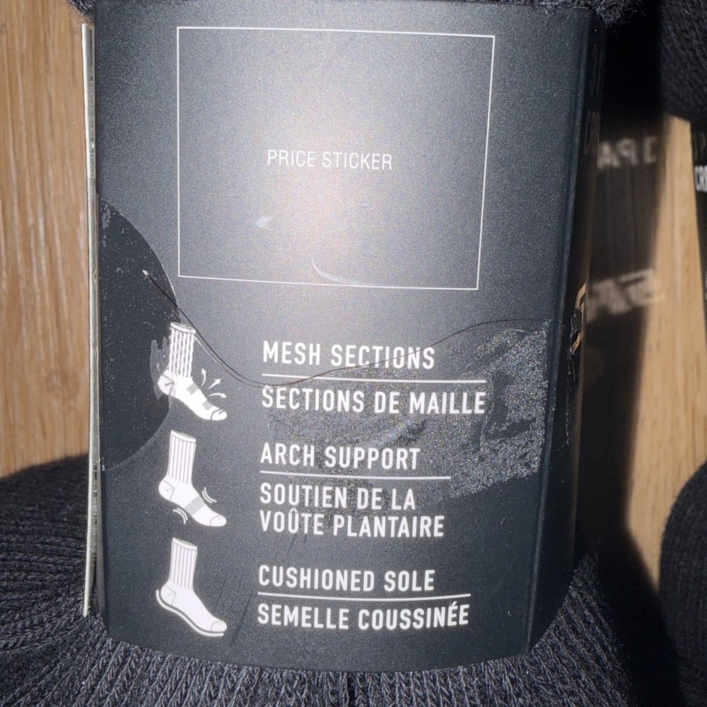 2 Skechers 3 Pack Men's Black Crew Socks Size 10-13 Cotton Blend New - Picture 6 of 6
